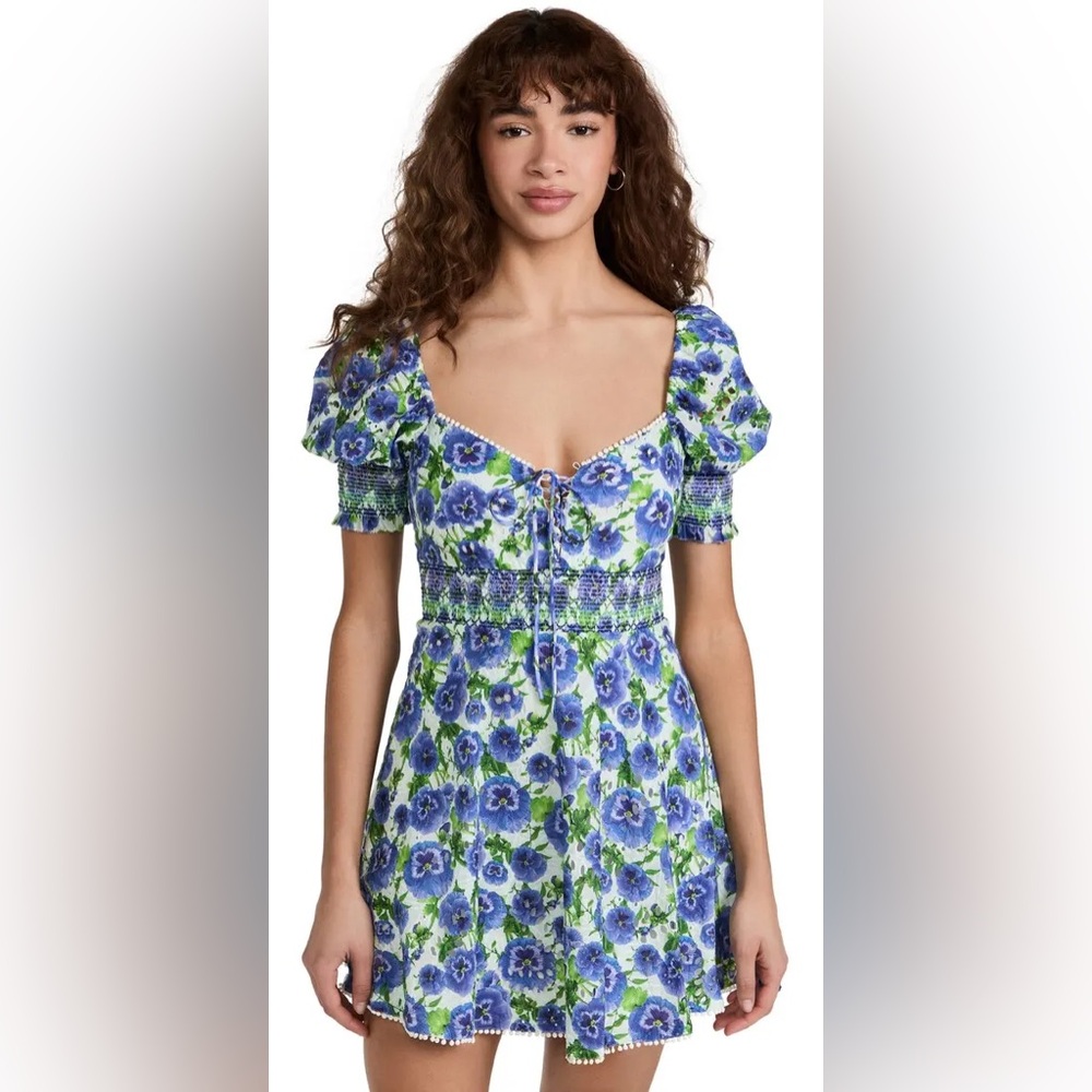 Alice and Olivia Crawford Sweetheart Tiered Floral Mini Dress NWT